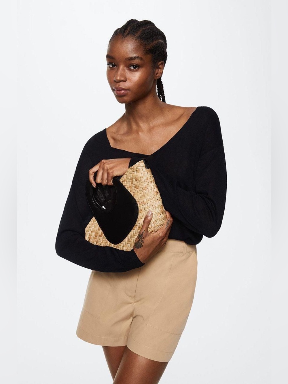 NWT Mango V-Neck Knit Sweater
